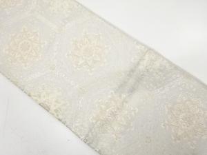 亀甲に華紋・唐草模様織り出し　袋帯